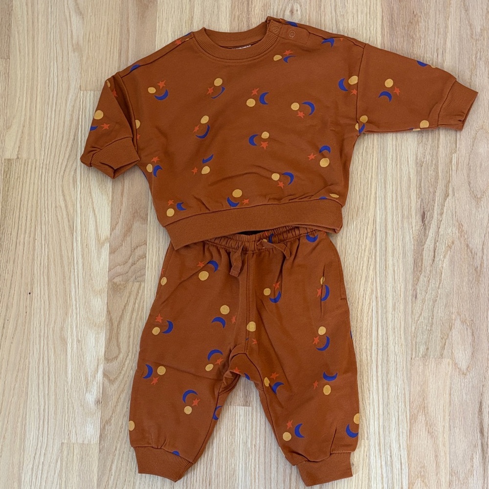 NWOT Hanna Andersson Toddler Sweat Set in Rust Orange